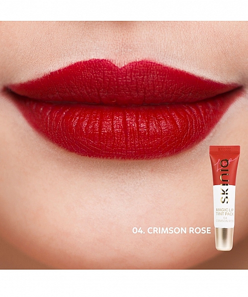 Son Xăm Môi Lột Siêu Bền Màu Hàn Quốc SKINIA Magic Lip Tint 10g - Crimson Rose 04