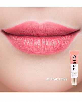 Son Xăm Lì Hàn Quốc SKINIA Magic Lip Tint 10g Bền Màu, Lâu Trôi - Peach Pink 01