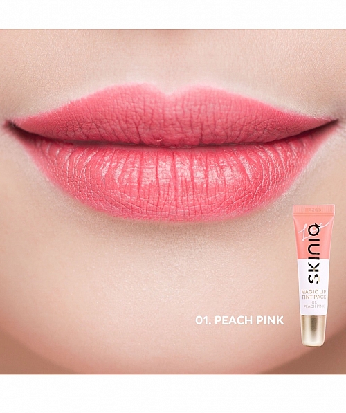 Son Xăm Lì Hàn Quốc SKINIA Magic Lip Tint 10g Bền Màu, Lâu Trôi - Peach Pink 01