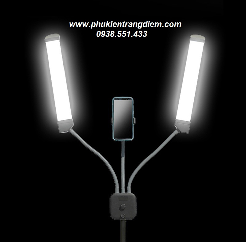 đèn hỗ trợ spa livestream phun xăm trang điểm 2 râu glamcor giá rẻ