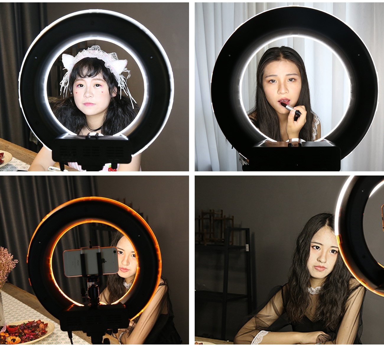 Trọn bộ đèn trang điểm make up quay phim led ring RL-12 cao cấp giá rẻ
