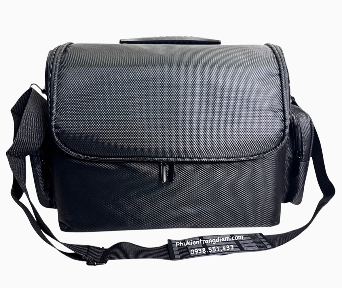 cốp đựng đồ mỹ phẩm trang điểm nhỏ gọn nhiều ngăn có dây đeo kèm túi pvc trong suốt