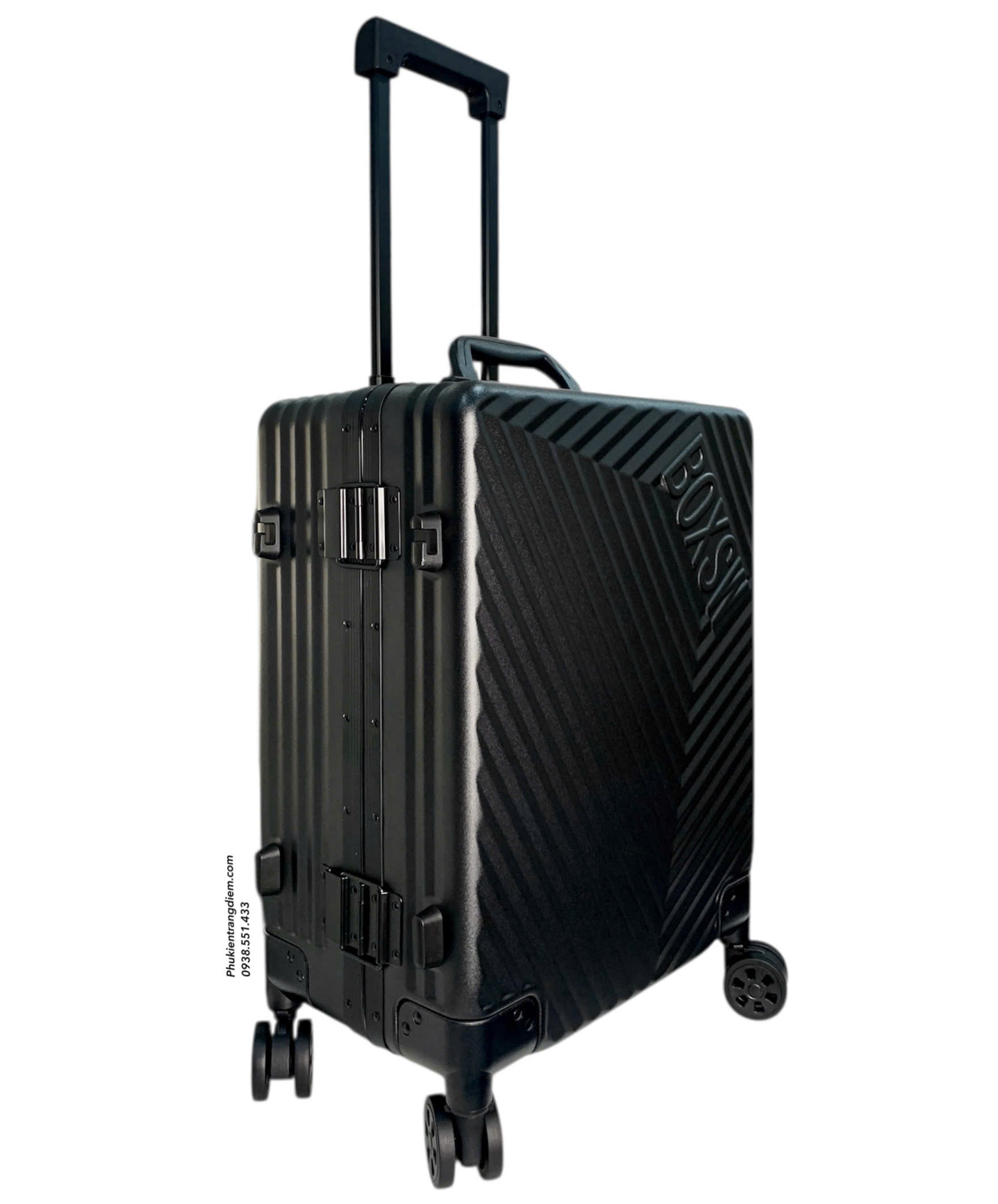 cốp kéo trang điểm dạng vali du lịch BOXSW dùng cho makeup chuyên nghiệp kèm 04 túi nhỏ trong suốt