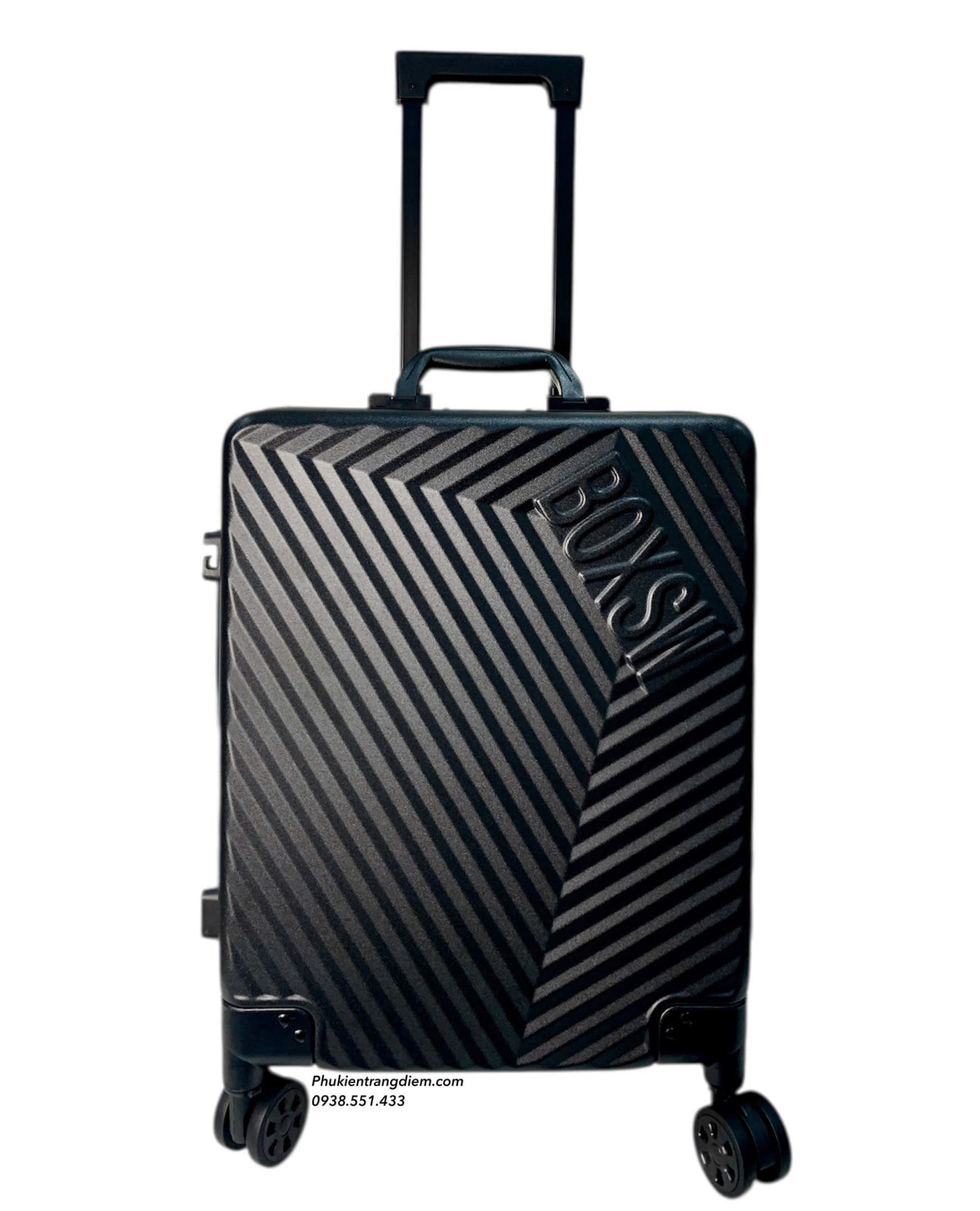 cốp kéo trang điểm dạng vali du lịch BOXSW dùng cho makeup chuyên nghiệp kèm 04 túi nhỏ trong suốt