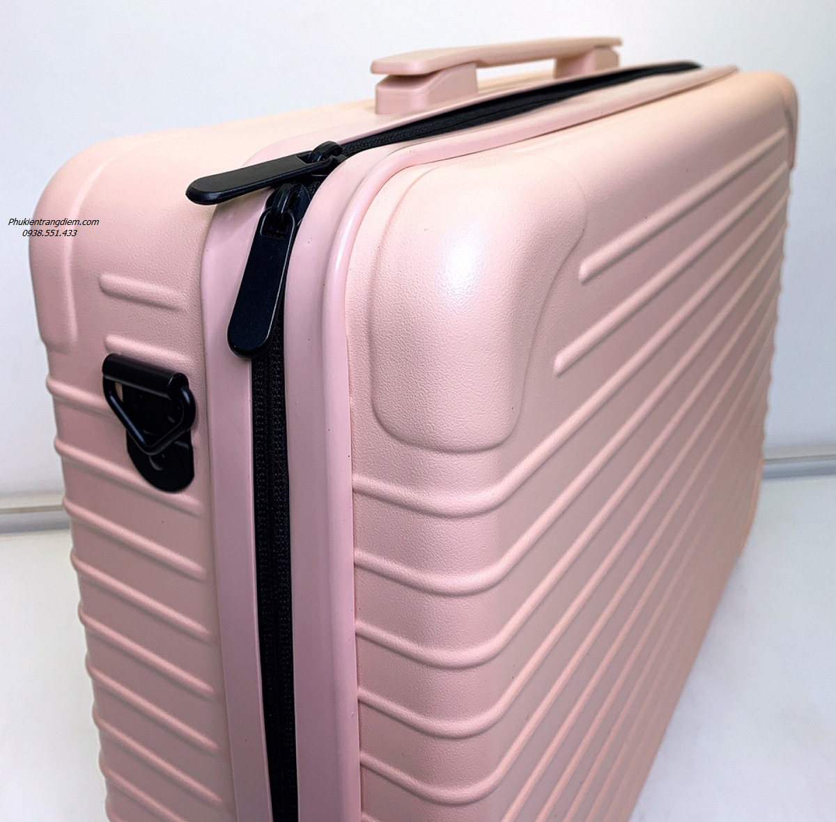 vali cốp trang điểm vỏ trơn 3 màu cao cấp