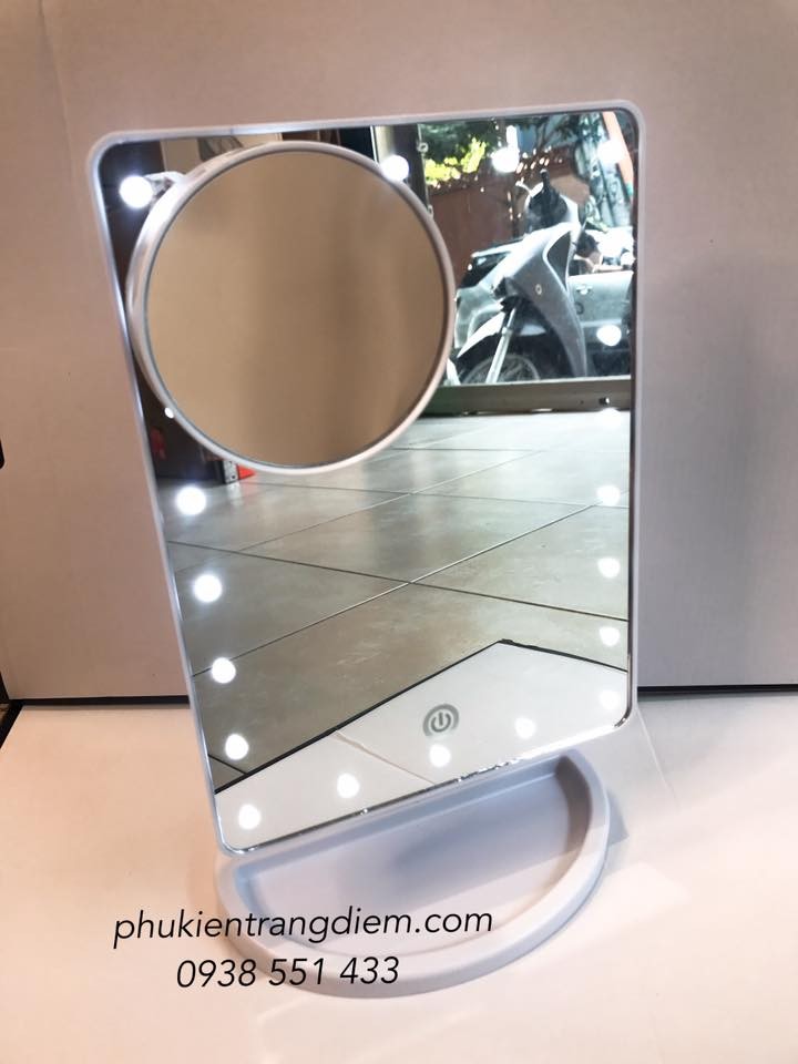 gương trang điểm để bàn có đèn led cảm ứng giá rẻ