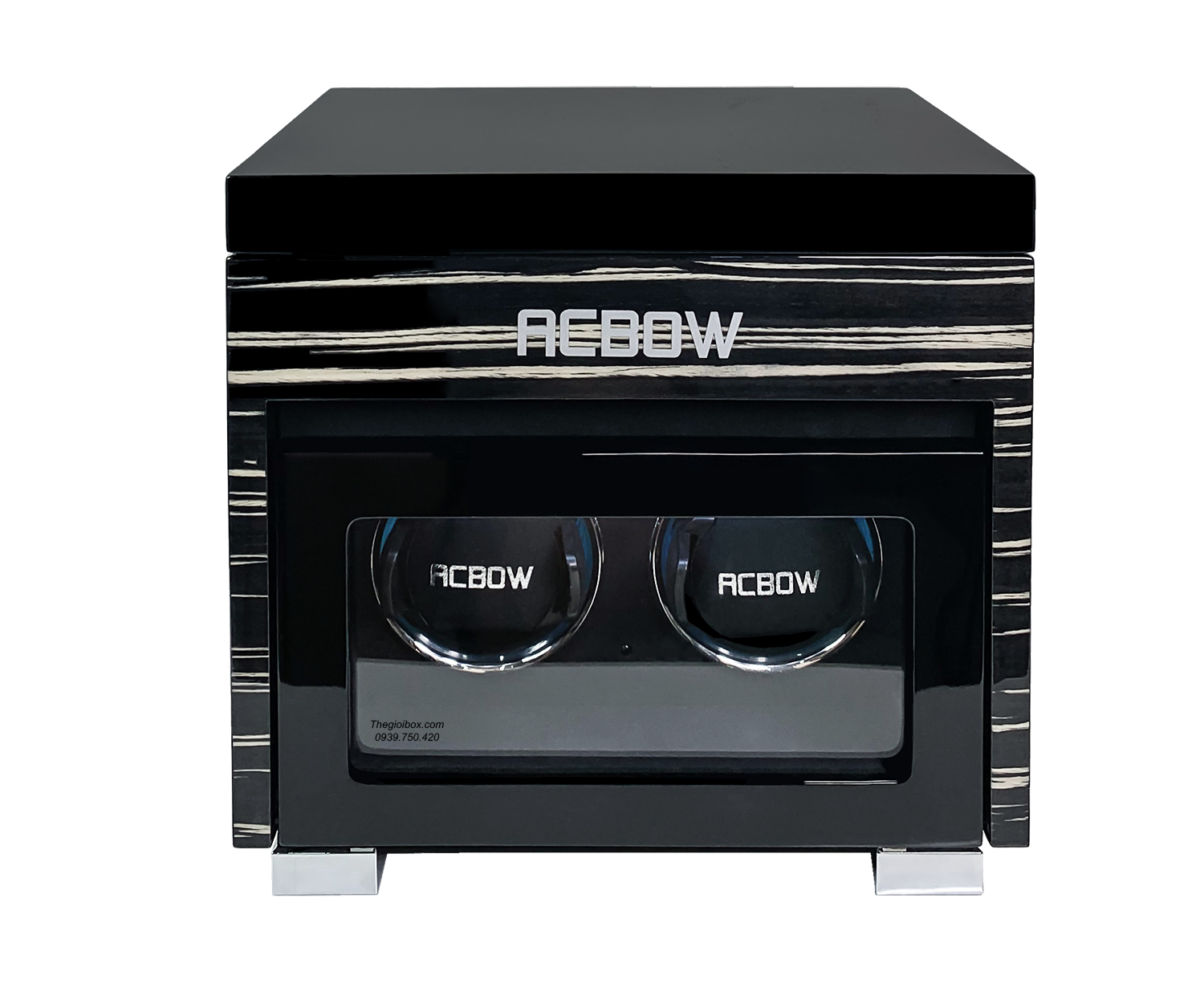 Hộp đựng đồng hồ cơ ACBOW 2 xoay 4 tĩnh cao cấp kèm remote - màn hình cảm ứng - đèn LED giá rẻ
