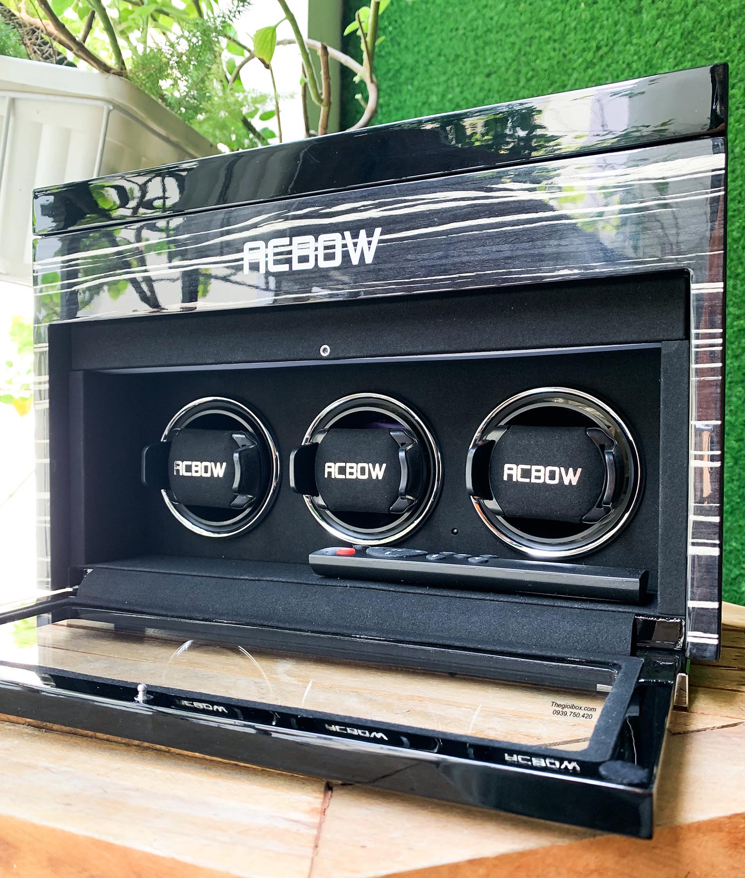 Tủ Hộp đựng đồng hồ cơ ACBOW dòng IW 3 xoay 6 tĩnh kèm remote - màn hình cảm ứng - đèn LED cao cấp