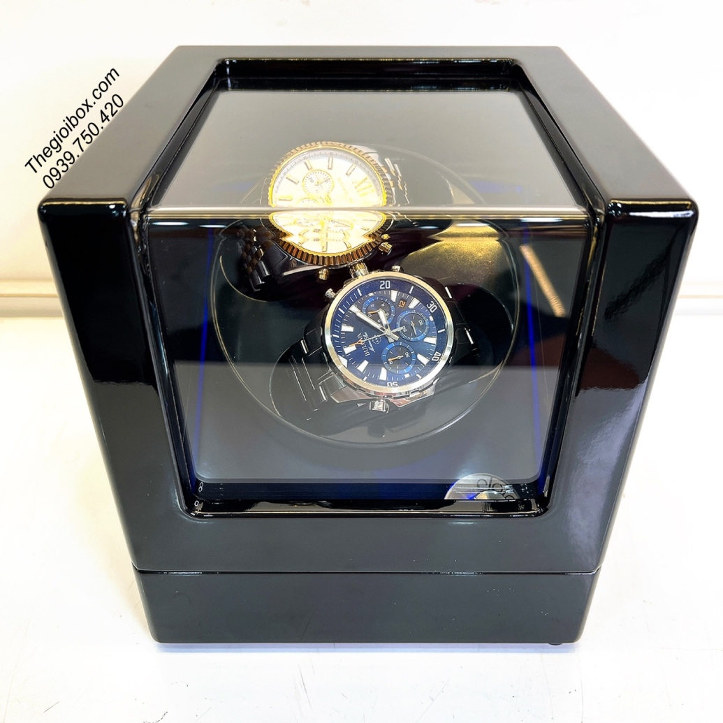 Hộp đựng xoay tự động đồng hồ đeo tay X360 màu Vàng – Tiến Thành