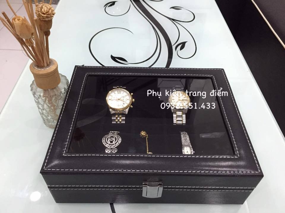 hộp đựng đồng hồ lót nhung đen đẹp giá rẻ tại tphcm